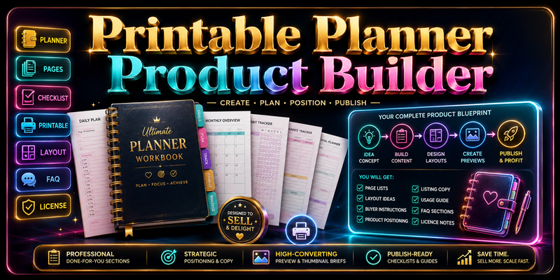 Printable Planner Product Builder