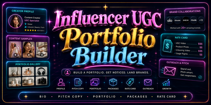 Influencer UGC Portfolio Builder