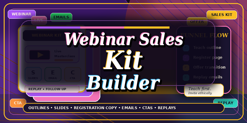 Webinar Sales Kit Builder