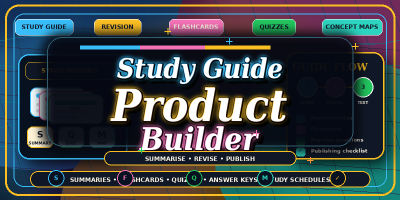 Study Guide Product Builder