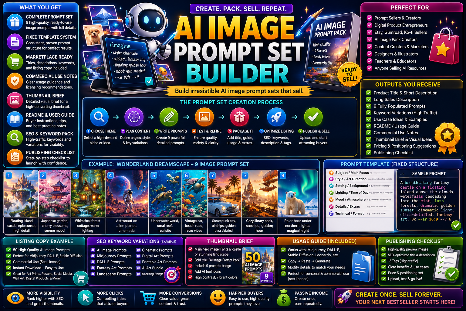 AI Image Prompt Set Builder