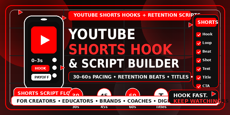 YouTube Shorts Hook & Script Builder