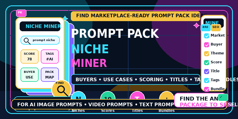 Prompt Pack Niche Miner