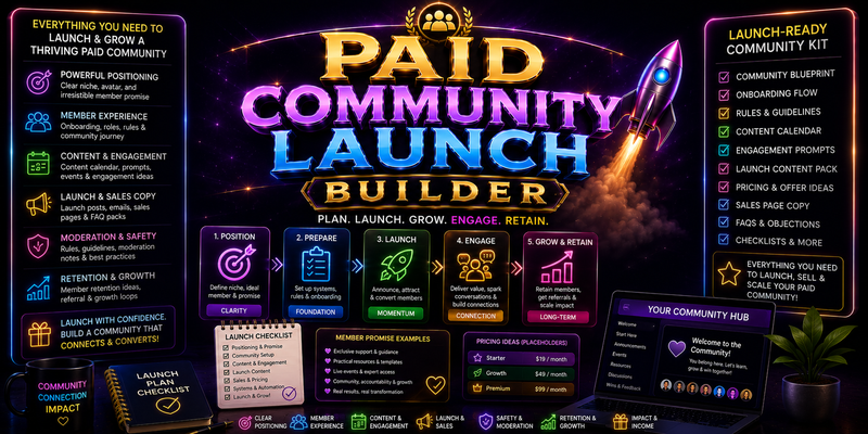 Paid Community Launch Builder