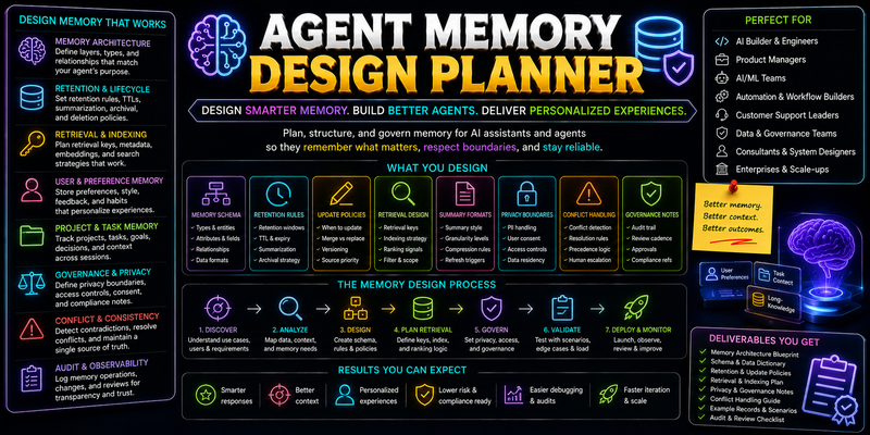 Agent Memory Design Planner