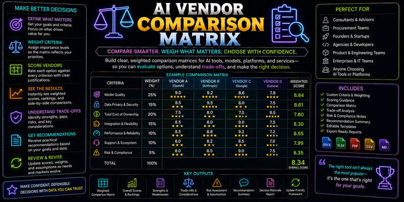 AI Vendor Comparison Matrix