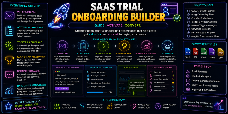 SaaS Trial Onboarding Builder