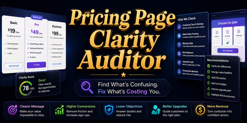 Pricing Page Clarity Auditor