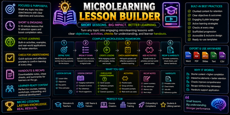 Microlearning Lesson Builder