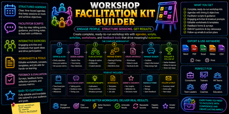 Workshop Facilitation Kit Builder