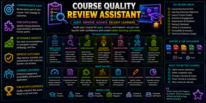 Course Quality Review Assistant