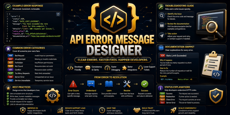API Error Message Designer