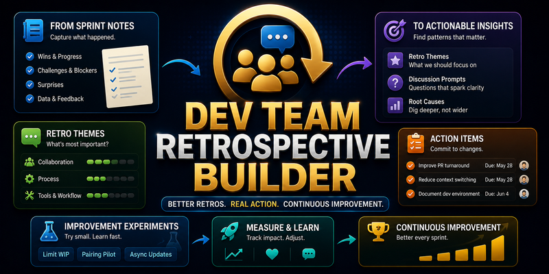 Dev Team Retrospective Builder