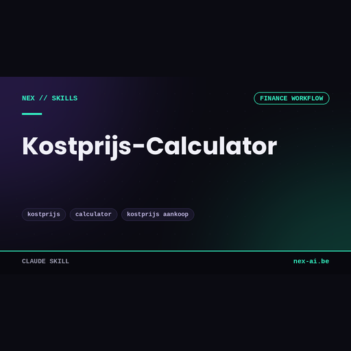 Kostprijs Calculator
