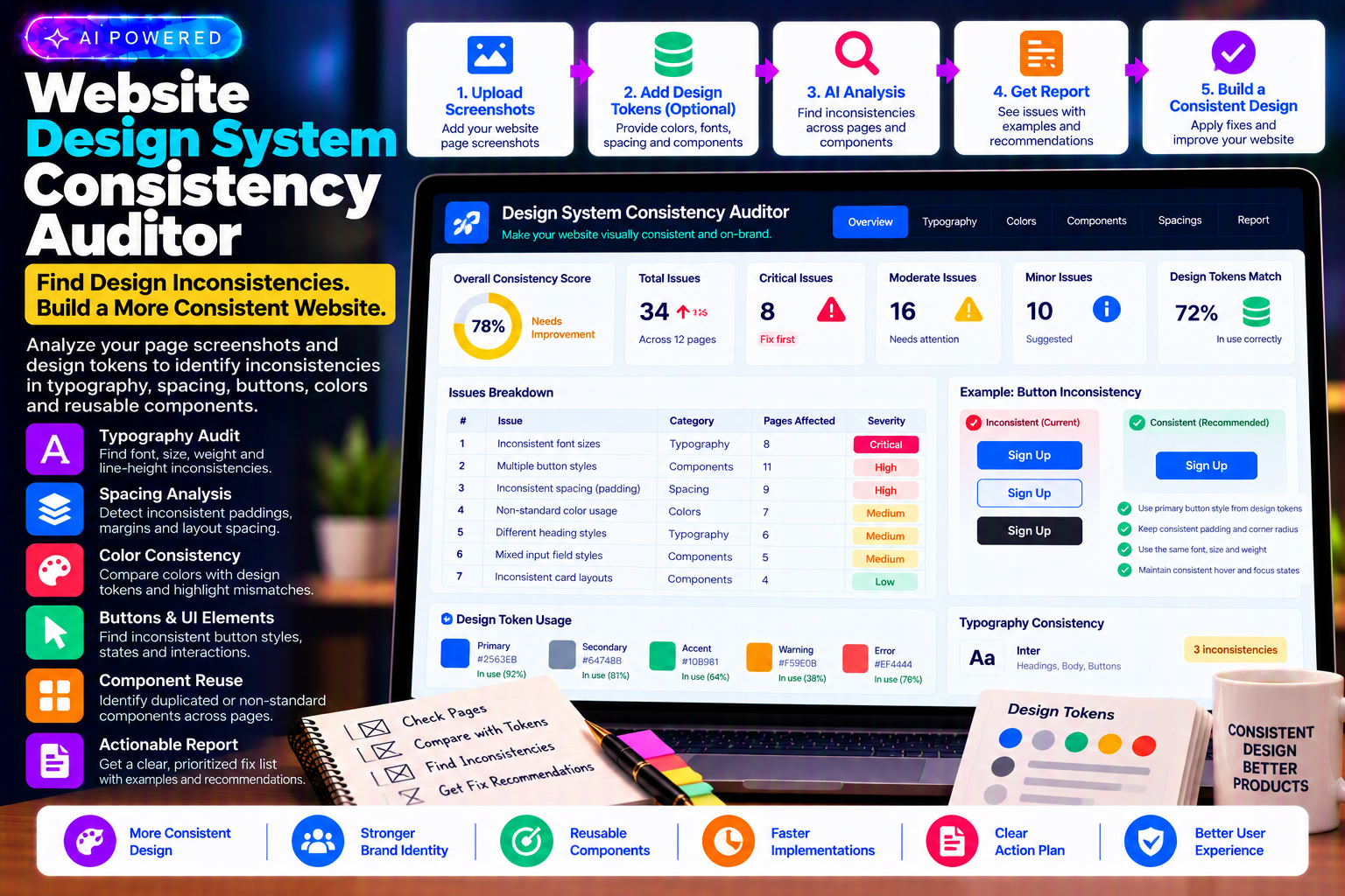 Website Design System Consistency Auditor