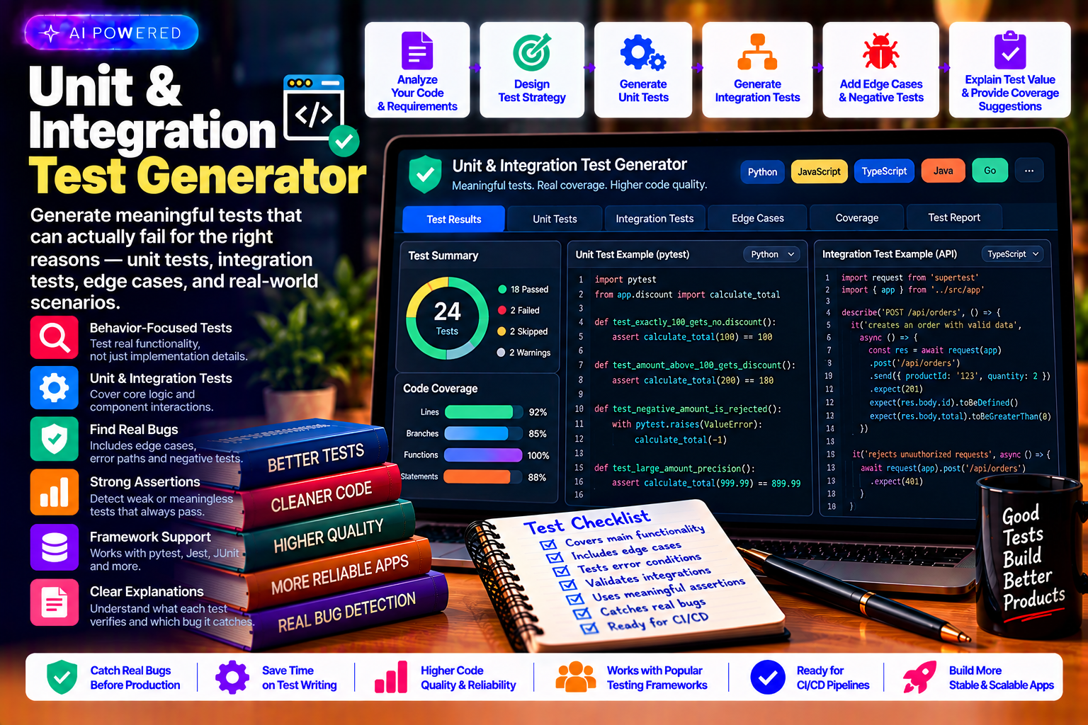 Unit & Integration Test Generator skill