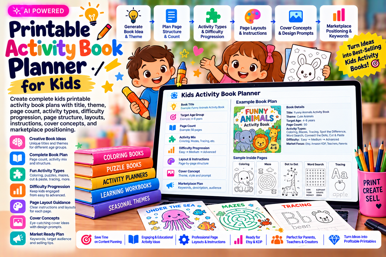 Printable Activity Book Planner for Kids Skill
