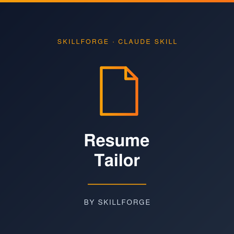 Resume & Cover-Letter Tailor for Claude