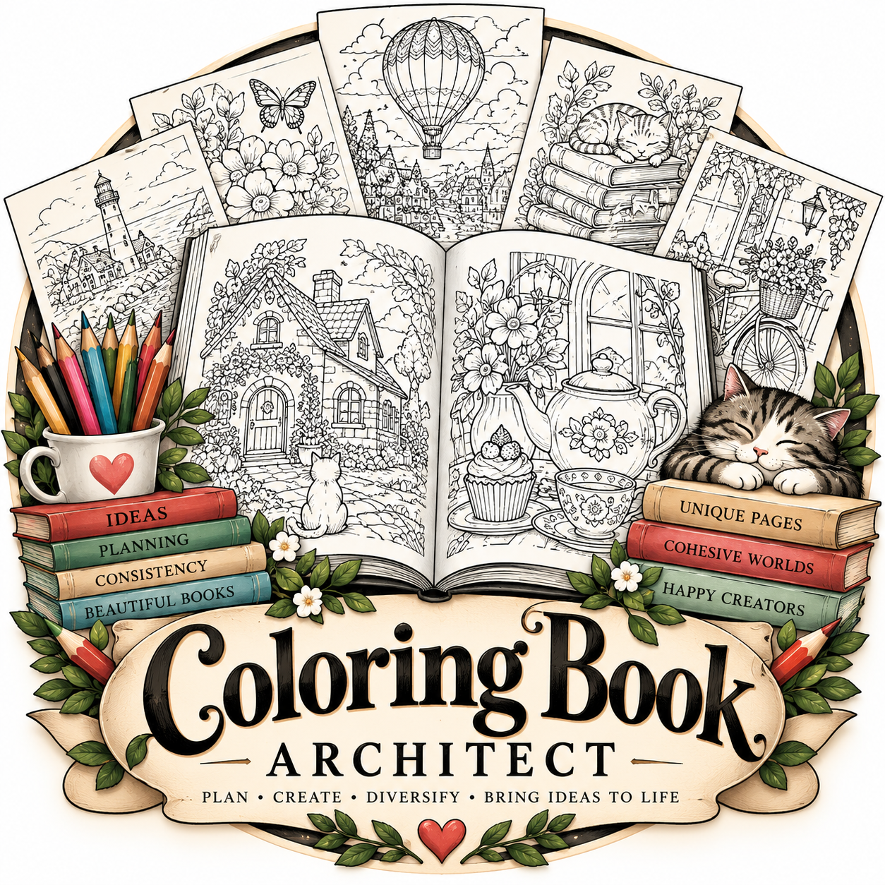 coloring book architect
