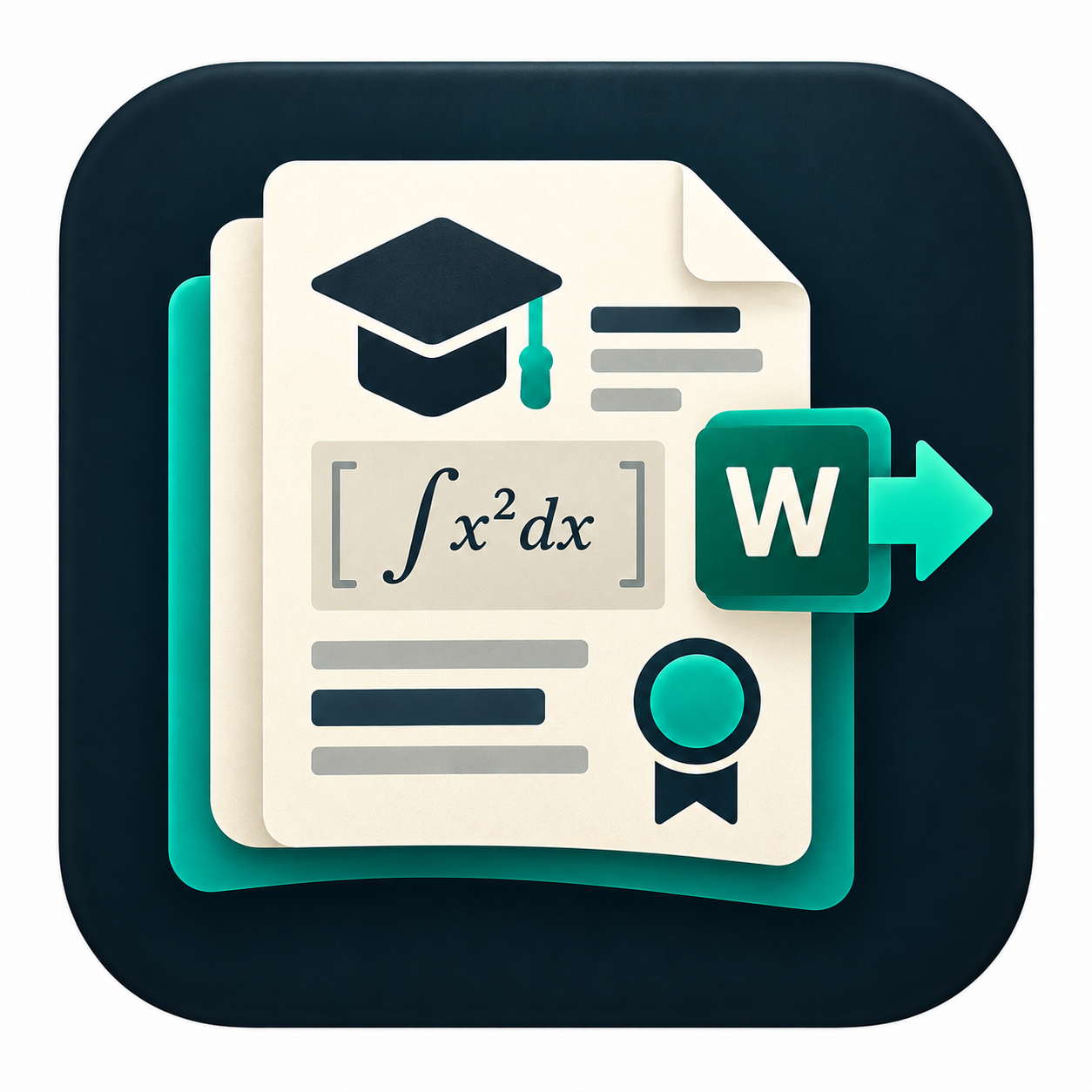 Markdown to Word — Editable Equations