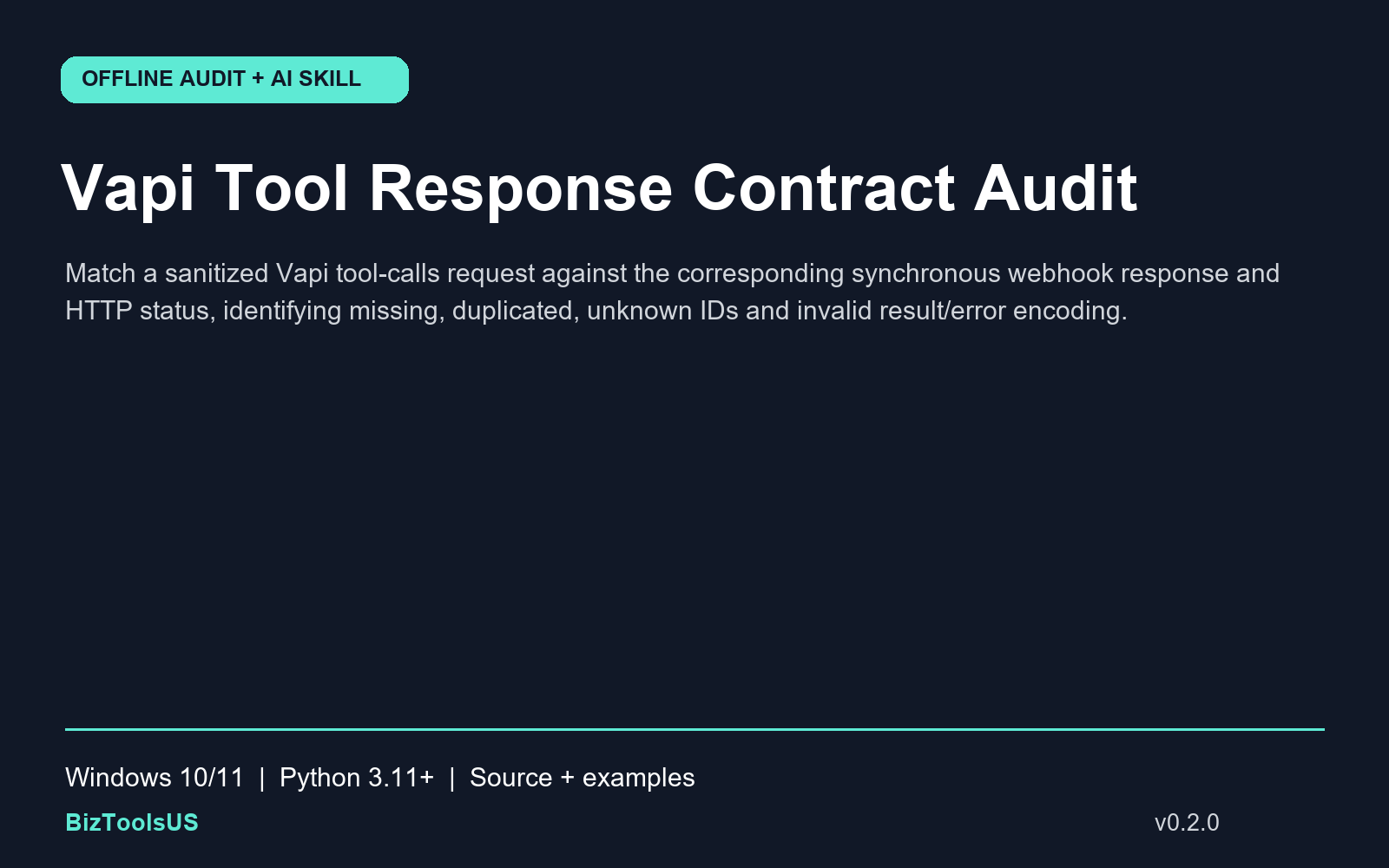 Vapi Tool Response Contract Audit