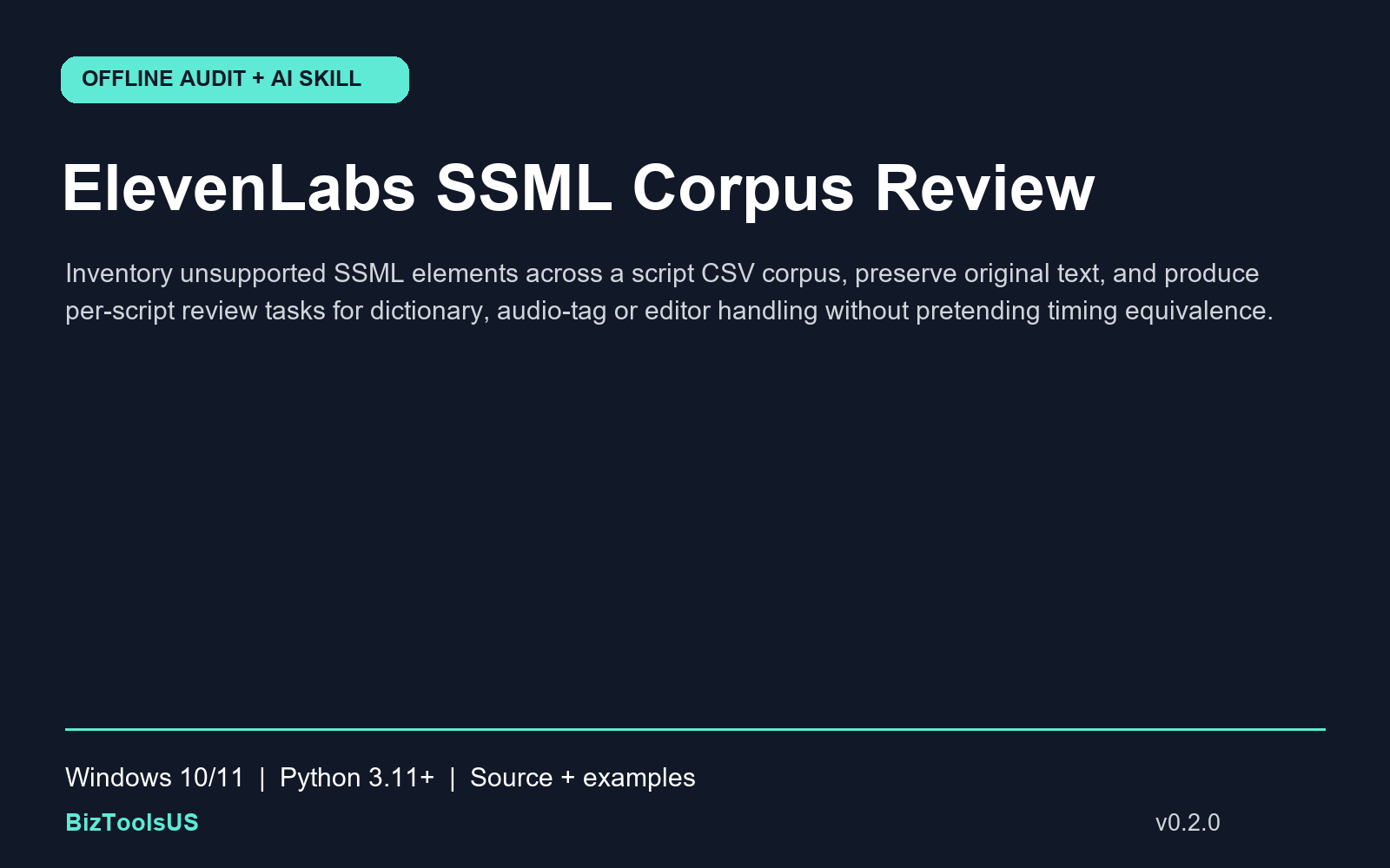 ElevenLabs SSML Corpus Review