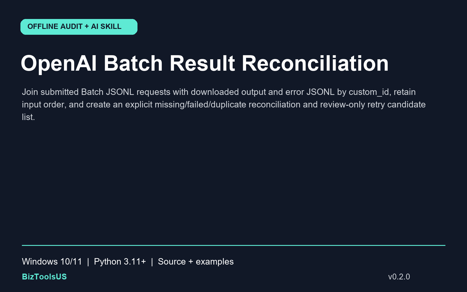 OpenAI Batch Result Reconciliation