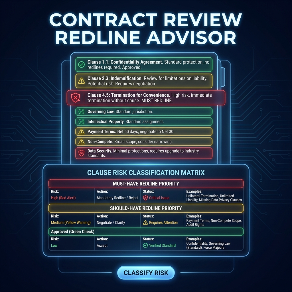 contract review redline advisor
