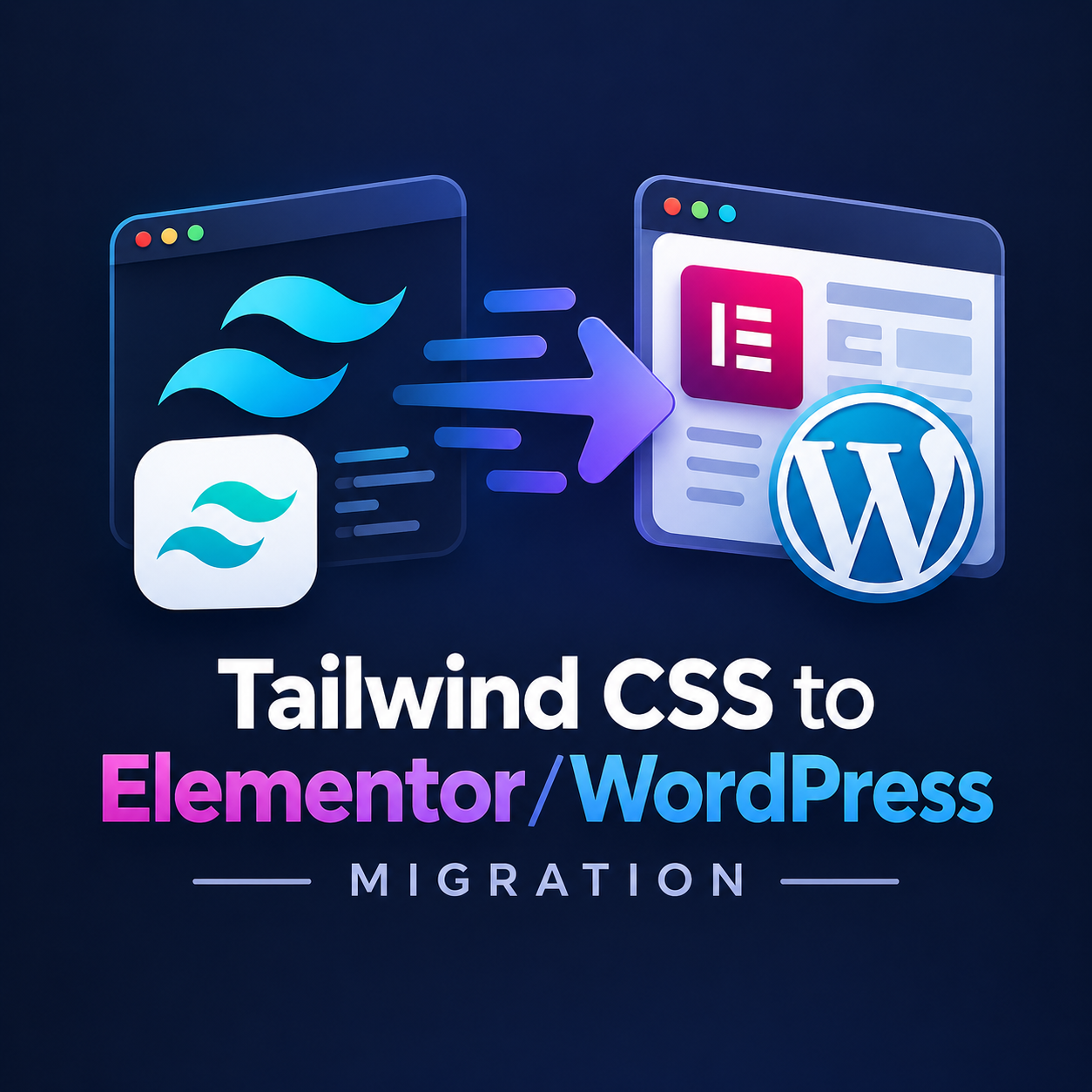 Tailwind CSS to Elementor/Wordpress Migration