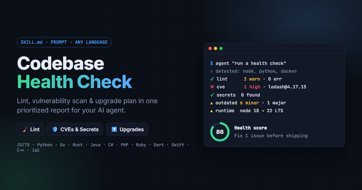 codebase health check