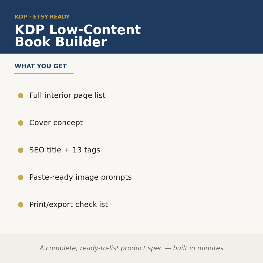 KDP Low-Content Book Builder