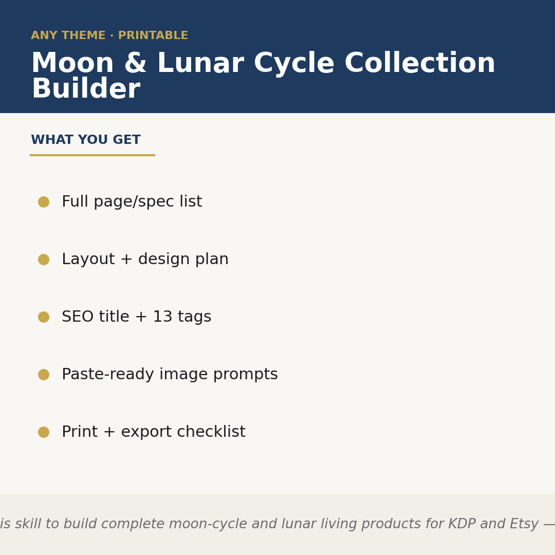 Moon & Lunar Cycle Collection Builder