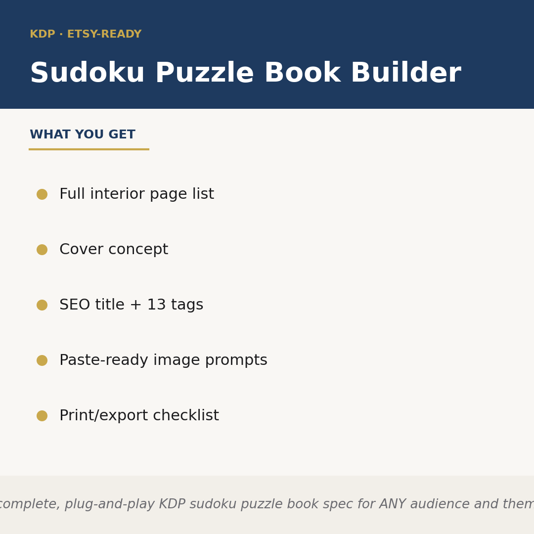 Sudoku Puzzle Book Builder