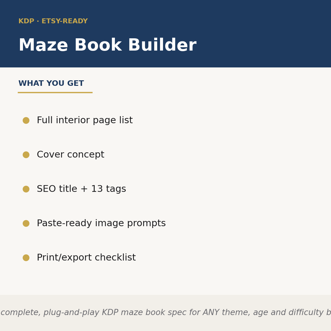 Maze Book Builder