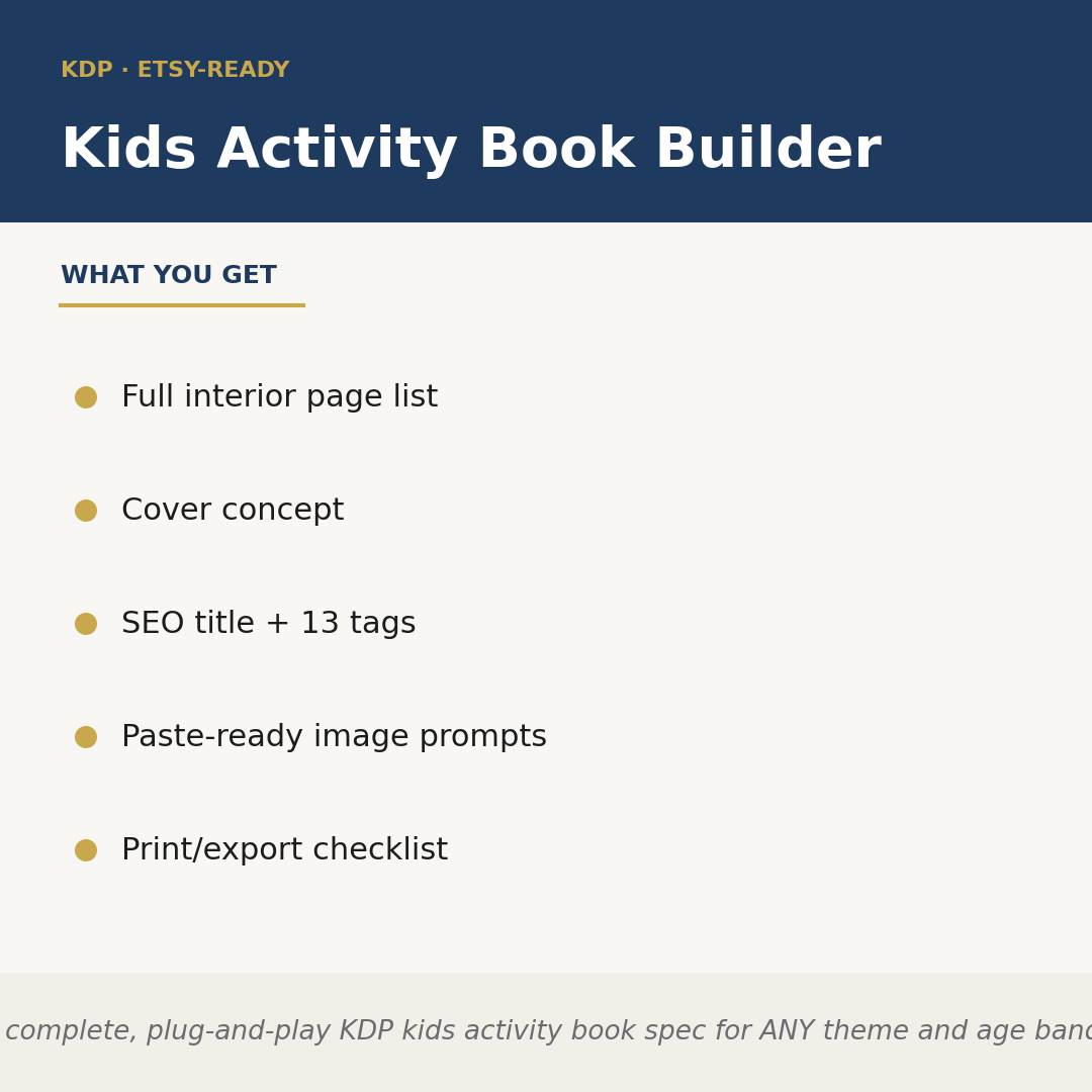 Kids Activity Book Builder