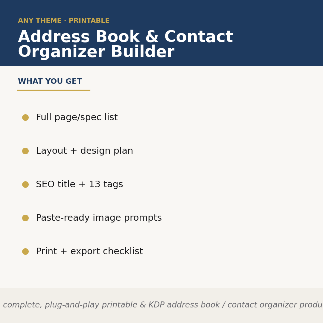 Address Book & Contact Organizer Builder