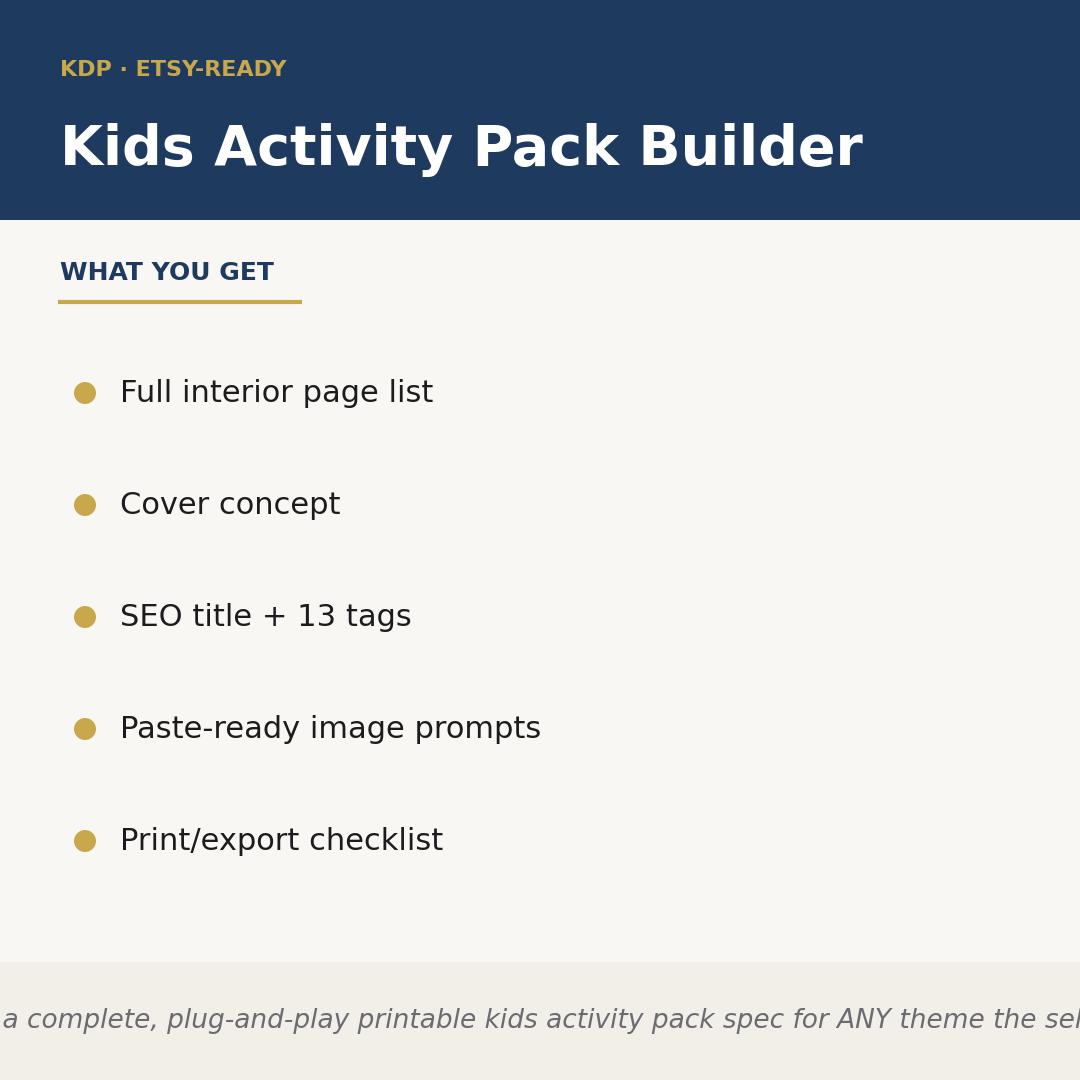 Kids Activity Pack Builder