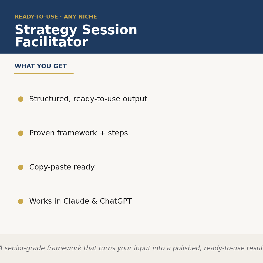 Strategy Session Facilitator