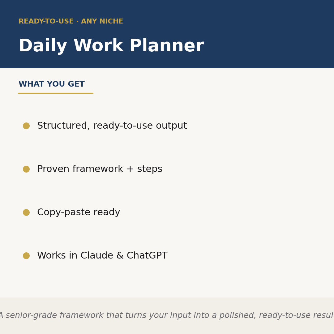 Daily Work Planner