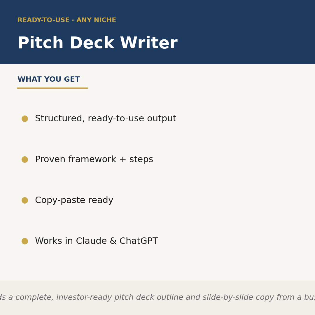 Pitch Deck Writer