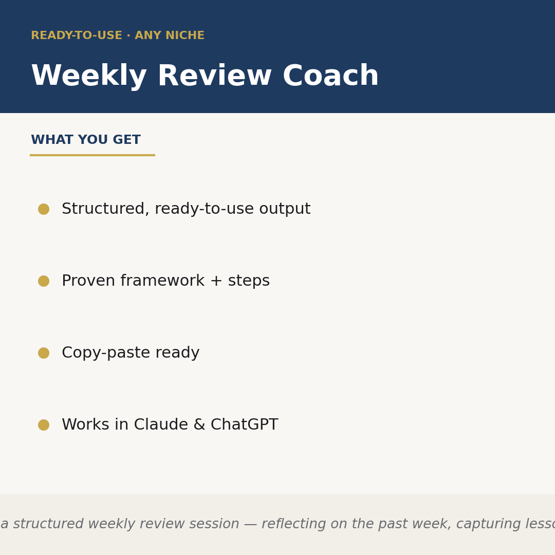 Weekly Review Coach