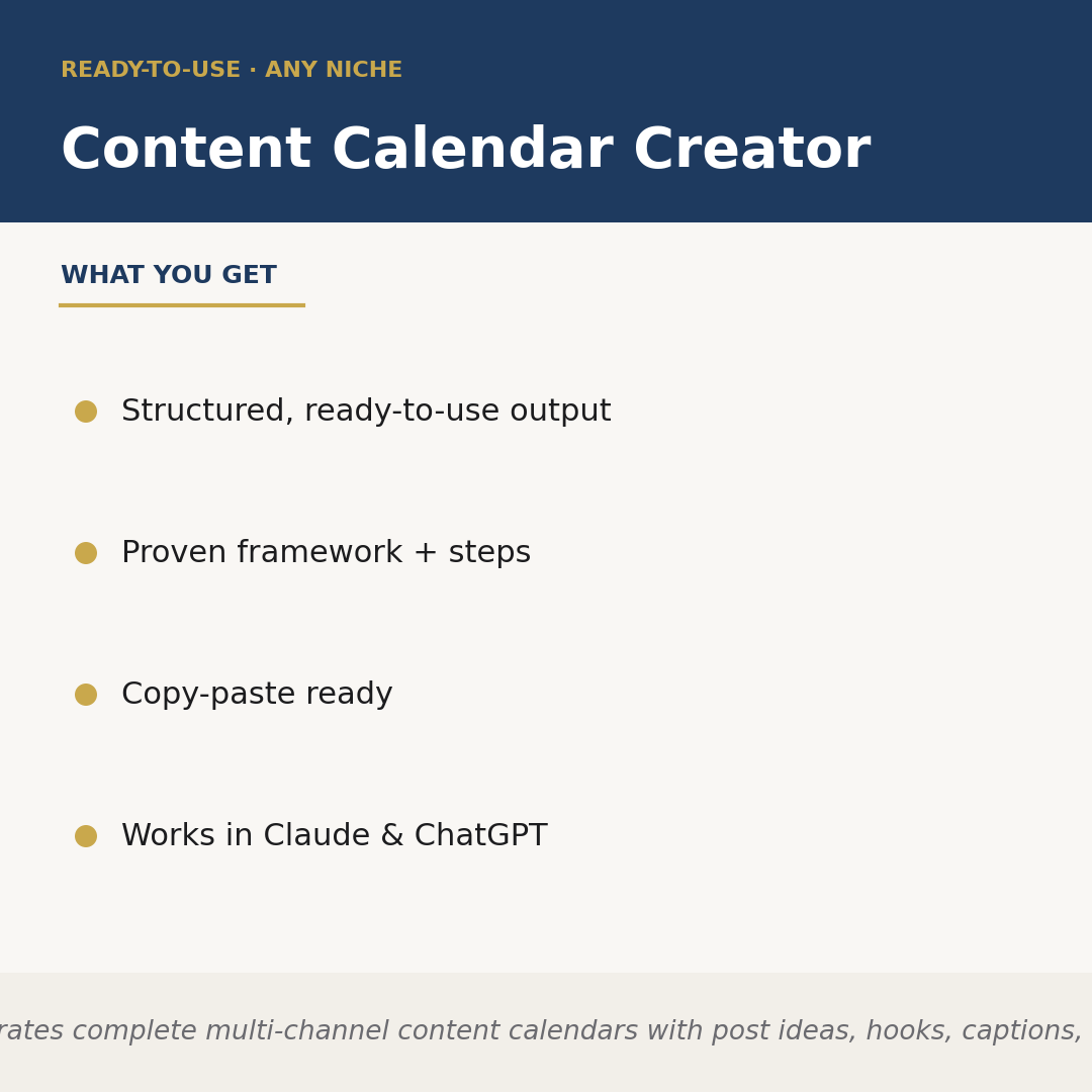 Content Calendar Creator