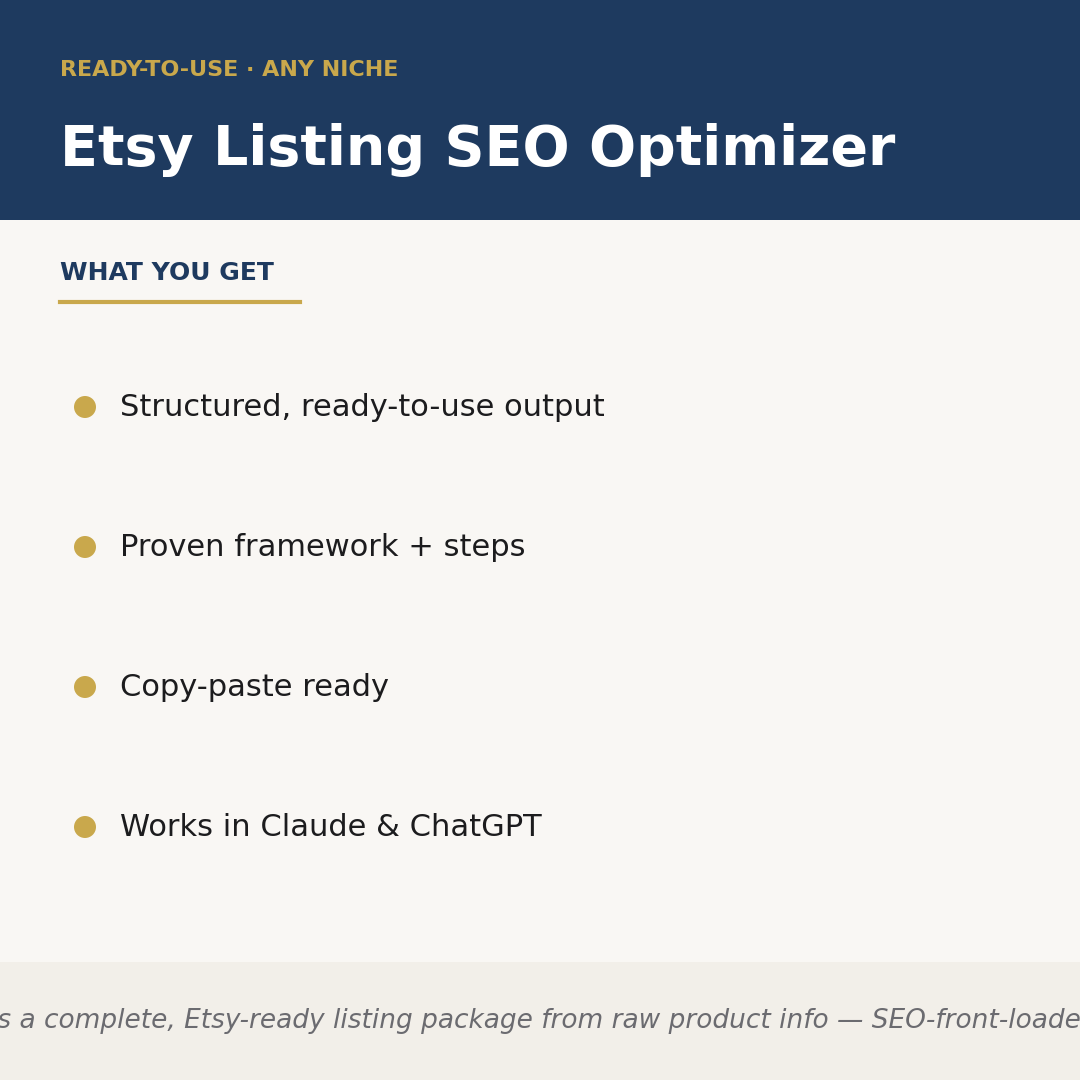 Etsy Listing SEO Optimizer