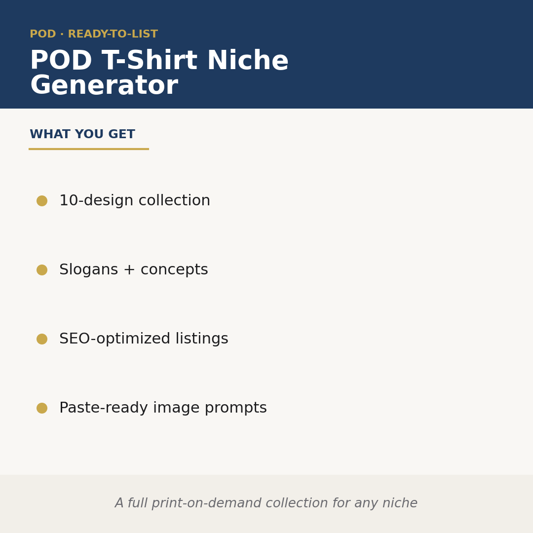 POD T-Shirt Niche Generator