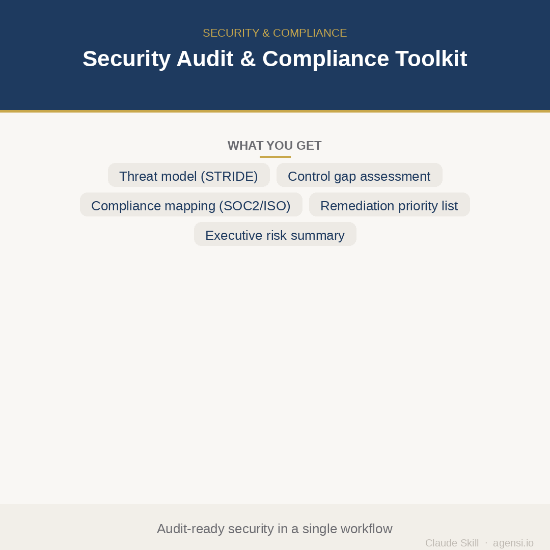 Security Audit & Compliance Toolkit