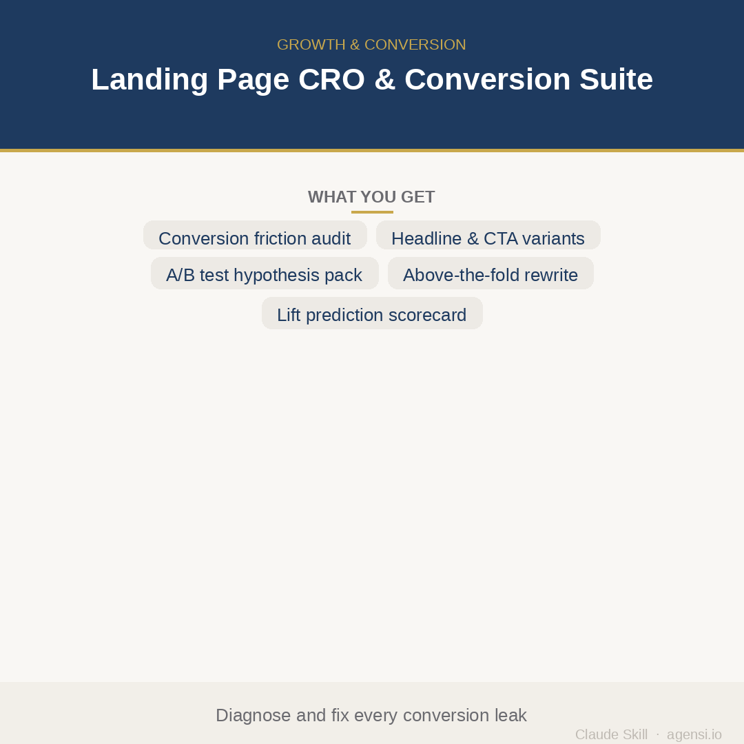 Landing Page CRO & Conversion Suite