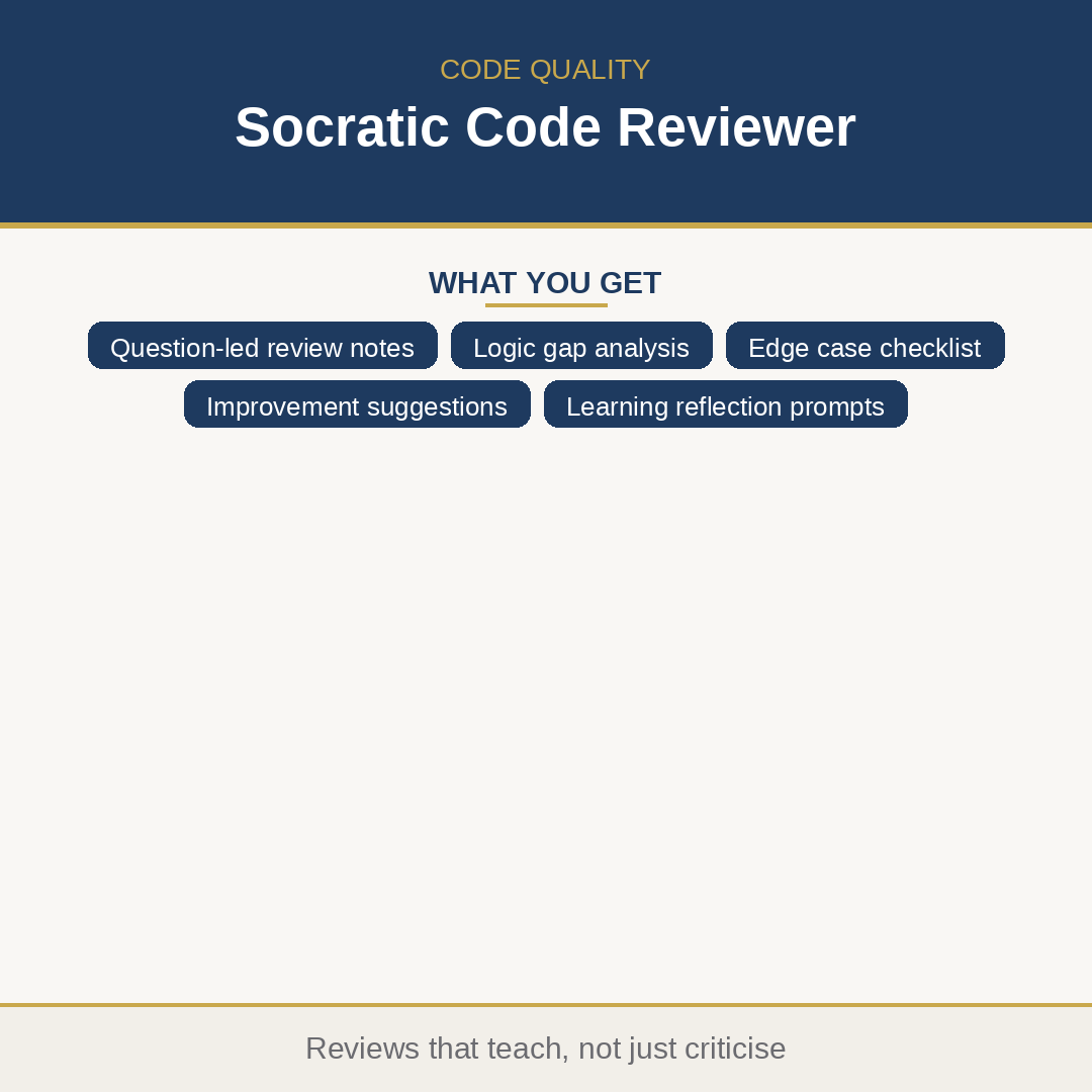 Socratic Code Reviewer