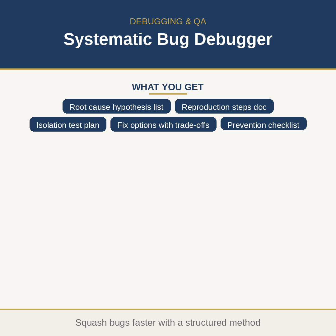 Systematic Bug Debugger
