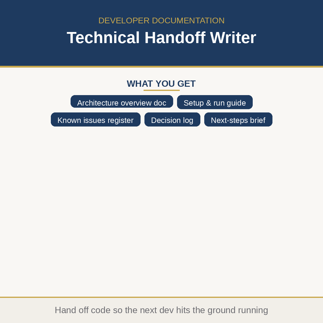 Technical Handoff Writer