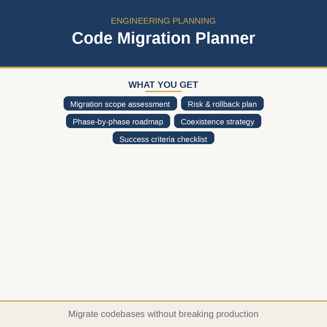 Code Migration Planner